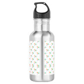 Stainless steel water bottle with a black cap  edelstahlflasche (Rückseite)