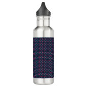 Stainless steel water bottle with a black lid edelstahlflasche (Links)