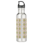 Stainless steel water bottle with a colorful  edelstahlflasche (Rückseite)