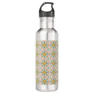 Stainless steel water bottle with a colorful  edelstahlflasche