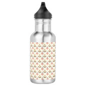 Stainless steel water bottle with a floral pattern edelstahlflasche (Rechts)