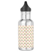 Stainless steel water bottle with a floral pattern edelstahlflasche (Links)