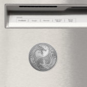 Stainless Steel Yin Yang Dragons Magnet (In Situ (Geschirrspüler))