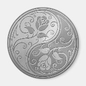 Stainless Steel Yin Yang Rose Magnet (Vorne)