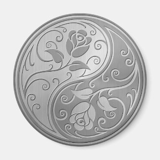 Stainless Steel Yin Yang Rose Magnet