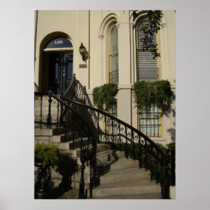 Staircase in Savannah, Georgia Poster