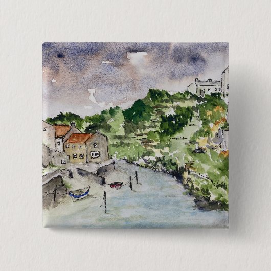 Staithes Beck Whitby Button (Vorderseite)