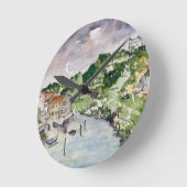 Staithes Beck Whitby Runde Wanduhr (Winkel)