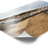 Staithes Harbour Beach and Village Front Fotodruck (Ecke)