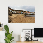 Staithes Harbour Beach and Village Front Poster (Heimbüro)