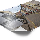 Staithes High Street Cobbled Road Fotodruck (Ecke)