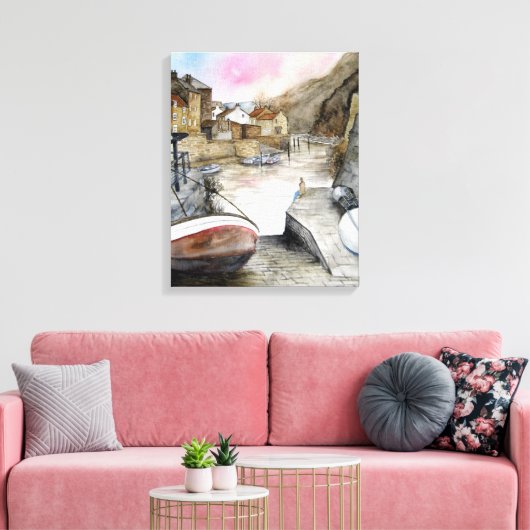 Staithes North Yorkshire England Leinwanddruck (Insitu (Wohnzimmer))