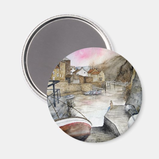 Staithes, North Yorkshire, England Magnet (Vorderseite/Rückseite)