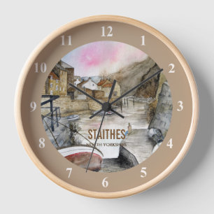 Staithes, North Yorkshire, England Uhr