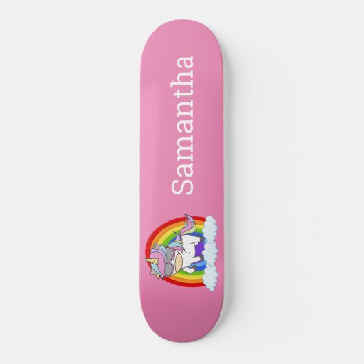 Stakeboard Unicorn Gang Pink Skateboard (Vorderseite)
