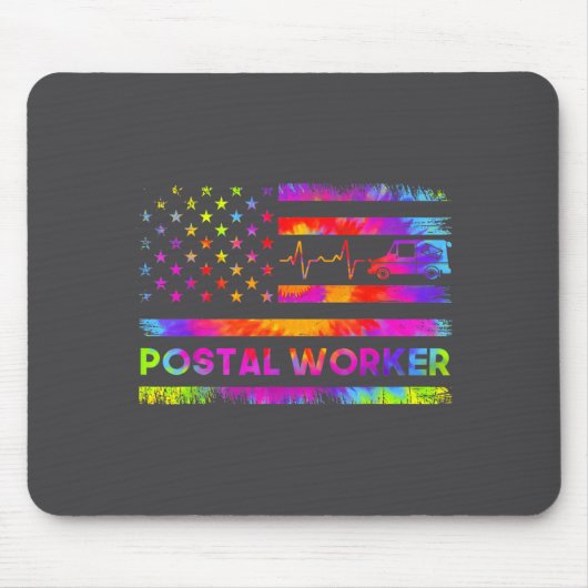 Stal Worker Tie Dye Proud Mail Carrier Mail Lady P Mousepad (Vorne)