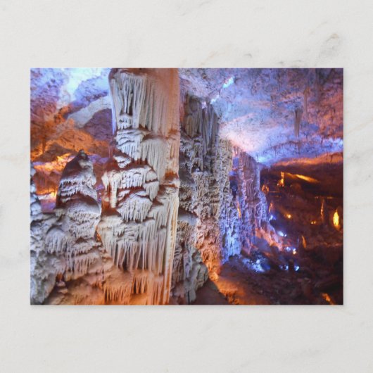 Stalagmite Höhle Postkarte (Vorderseite)