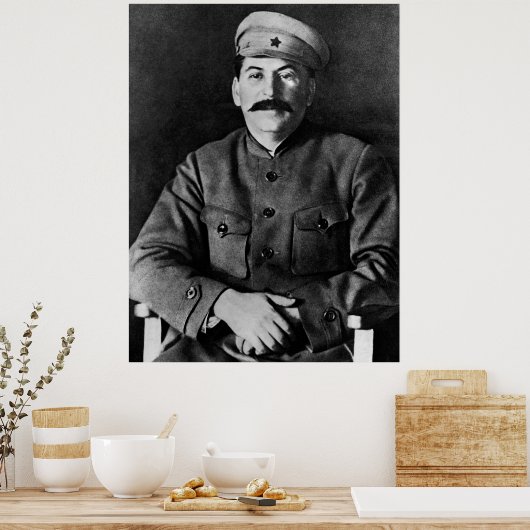 Stalin-Foto-Portrait Poster (Küche)
