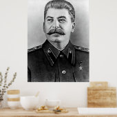 Stalin-Foto-Portrait Poster (Küche)