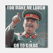 Stalin Gulag Meme Magnet (Vorne)