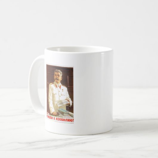 Stalin-Plakatkunst Kaffeetasse (Vorderseite Links)