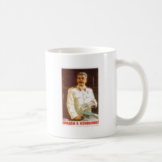 Stalin-Plakatkunst Kaffeetasse (Rechts)