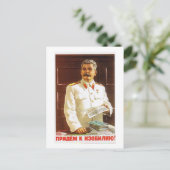 Stalin-Plakatkunst Postkarte (Stehend Vorderseite)