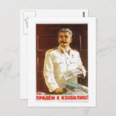 Stalin-Plakatkunst Postkarte (Vorne/Hinten)