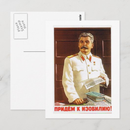Stalin-Plakatkunst Postkarte (Vorne/Hinten)