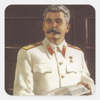 Stalin Quadratischer Aufkleber