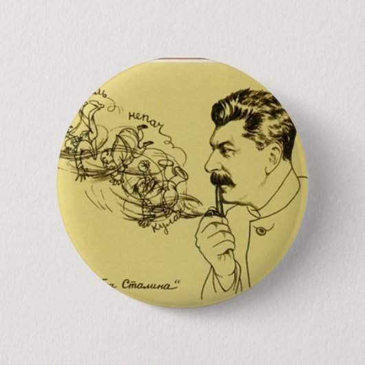 Stalin-Rohrknopf Button (Vorderseite)