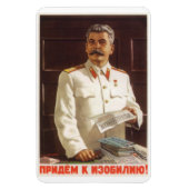 Stalin sowjetisches Poster Magnet (Vertikal)