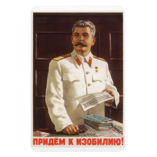 Stalin sowjetisches Poster Magnet (Vertikal)