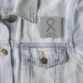 Stalingbewusstsein Silver Ribbon Art Custom Button (Beispiel)