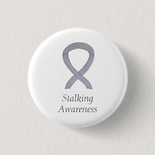 Stalingbewusstsein Silver Ribbon Art Custom Button