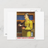 Stalinposter-Kunst Postkarte (Vorne/Hinten)