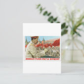 Stalinposter-Kunst Postkarte (Stehend Vorderseite)