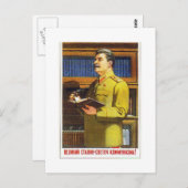 Stalinposter Postkarte (Vorne/Hinten)