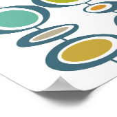 Stalk Circles Mid Century Modernes Styling Poster (Ecke)