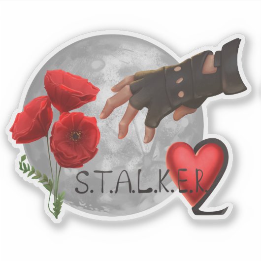 Stalker 2 Sticker mit Silbermond (Vorderseite)