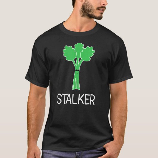 Stalker Celery Puns Jokes Sarcastic T-Shirt (Vorderseite)