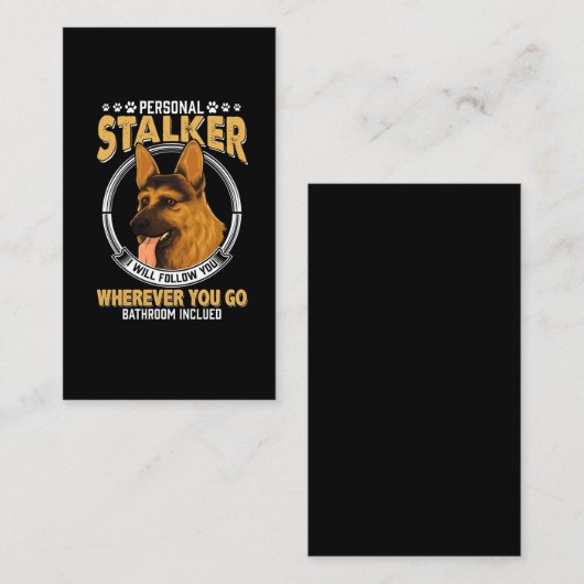 Stalker Hund Visitenkarte (Vorne/Hinten)