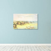 Stalking-Büffel Leinwanddruck (Insitu (Holzboden))