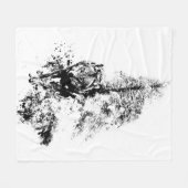 Stalking Jagd Wolf Wald Bäume Wildtiere Fleecedecke (Vorderseite (Horizontal))