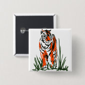 Stalking Tiger Button (Vorne & Hinten)