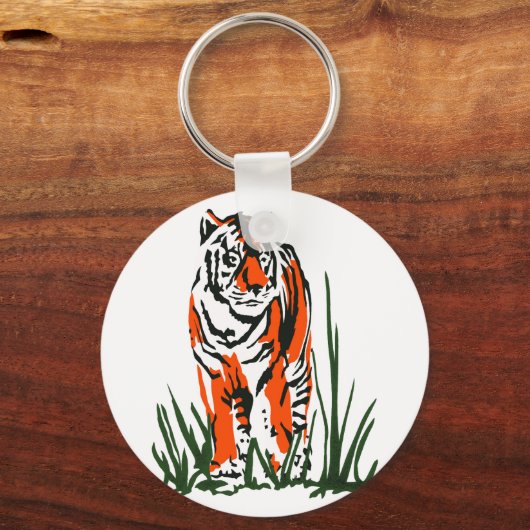 Stalking Tiger Schlüsselanhänger (Vorderseite)