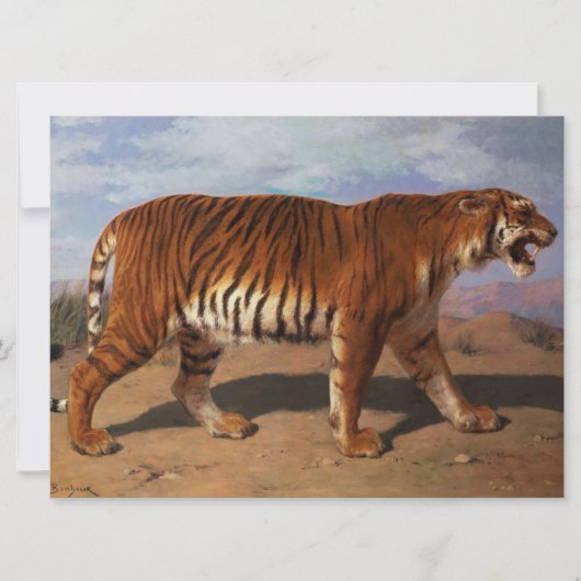 Stalking Tiger (von Rosa Bonheur) Karte (Vorderseite)