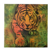 Stalking Tiger - Zeichnend Kunstsammlung Fliese (Vorderseite)