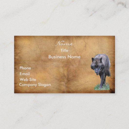 STALKING WOLF Business Card oder Visitenkarte (Vorderseite)