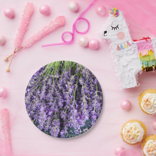 Stalks der Lavenderpapier-Teller Pappteller (Party)